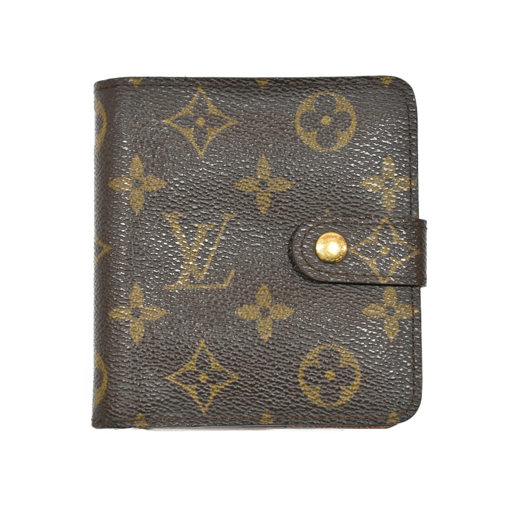 LOUIS VUITTON Compact Zip Wallet Folding Brown Monogram Canvas